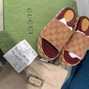 Gucci Fabric Platform Slide size 37